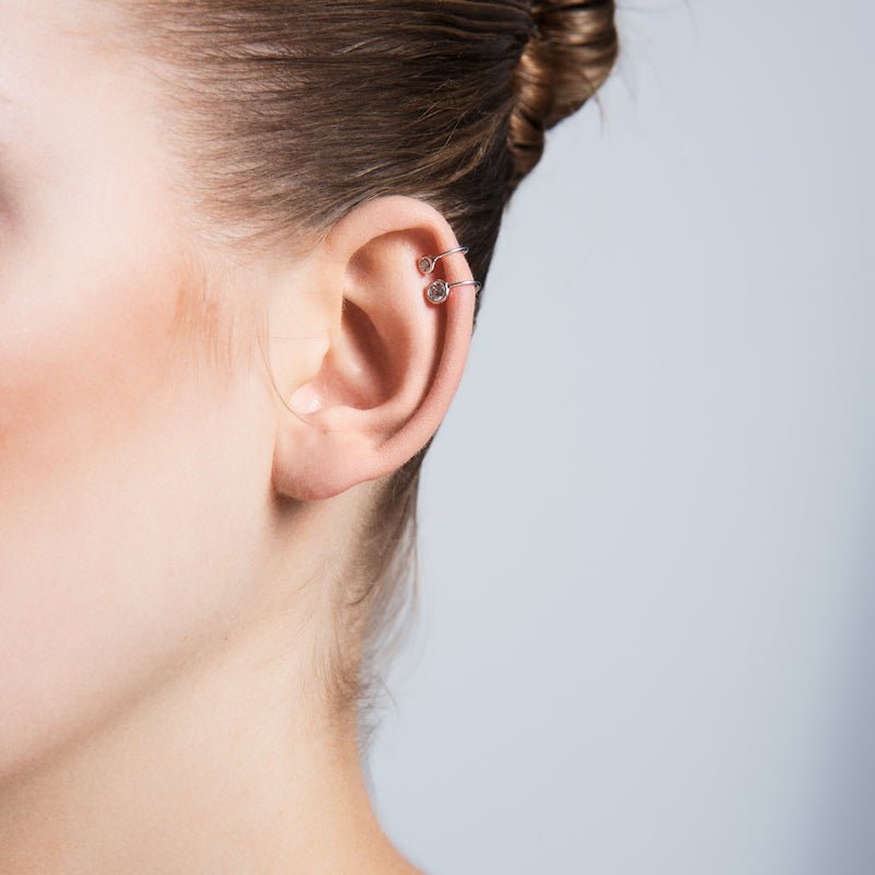 Mini Bezel Ear Cuff - amoriumjewelry