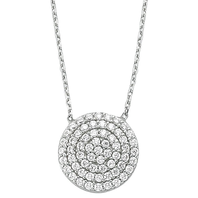 Mini Round Necklace in Silver - amoriumjewelry