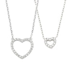 Mommy & Me Heart Set in Silver - amoriumjewelry