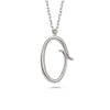O Letter Mini Initial Silver Necklace - amoriumjewelry