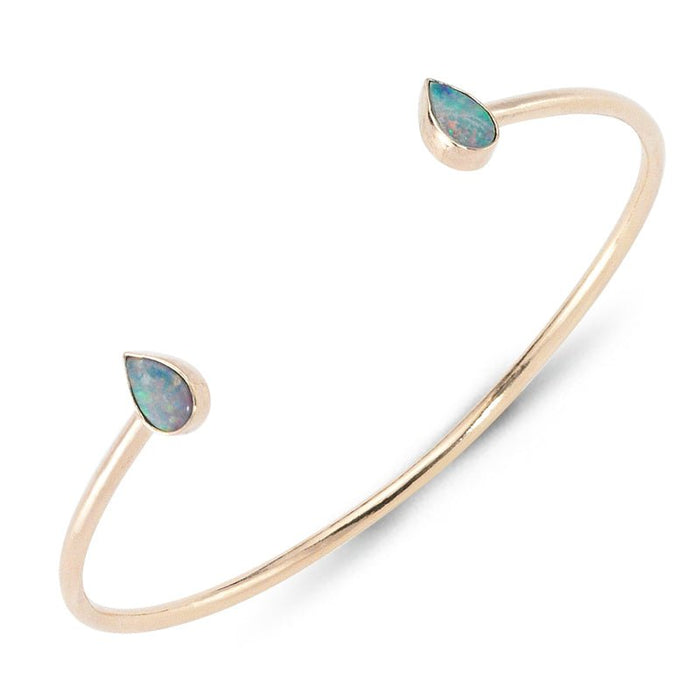 Opal Cuff Bracelet in Rose Gold - amoriumjewelry