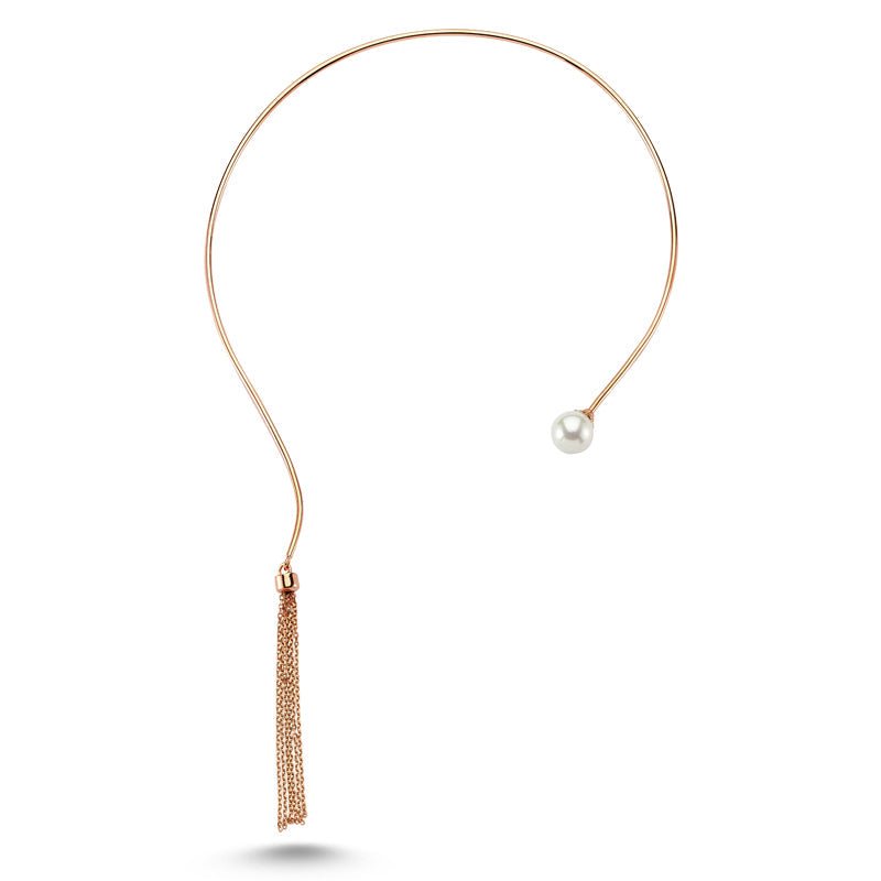 Pearl and Fringe Choker - amoriumjewelry