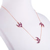 Pink Bird Necklace in Rose Gold - amoriumjewelry