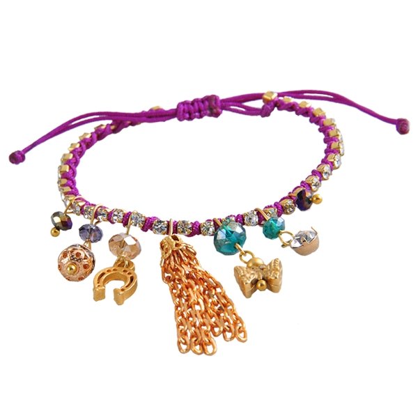 Purple Taj Swarovski Bracelet - amoriumjewelry