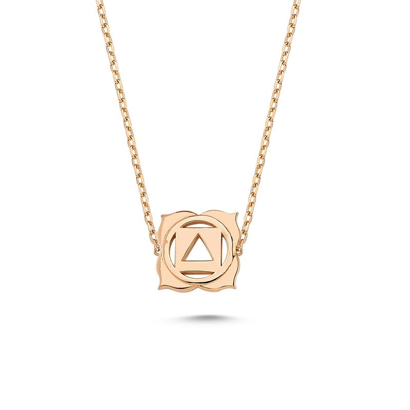 Root Chakra Necklace in rose gold - amoriumjewelry