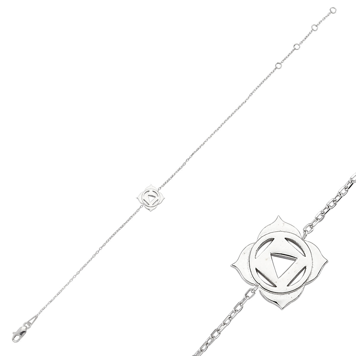 Root Chakra Silver Bracelet - amoriumjewelry