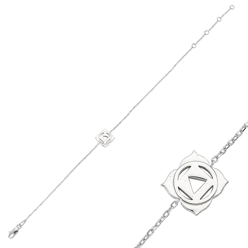Root Chakra Silver Bracelet - amoriumjewelry