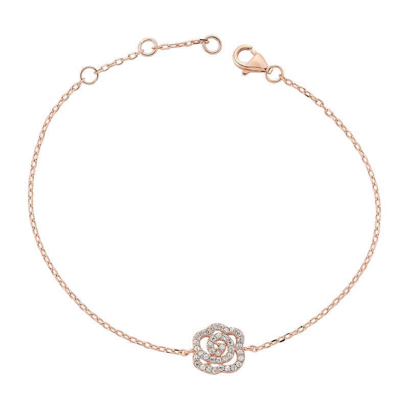 Rose Bracelet in Rose Gold - amoriumjewelry