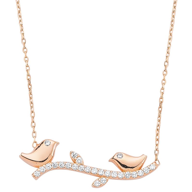 Rose Gold Birdie Necklace - amoriumjewelry