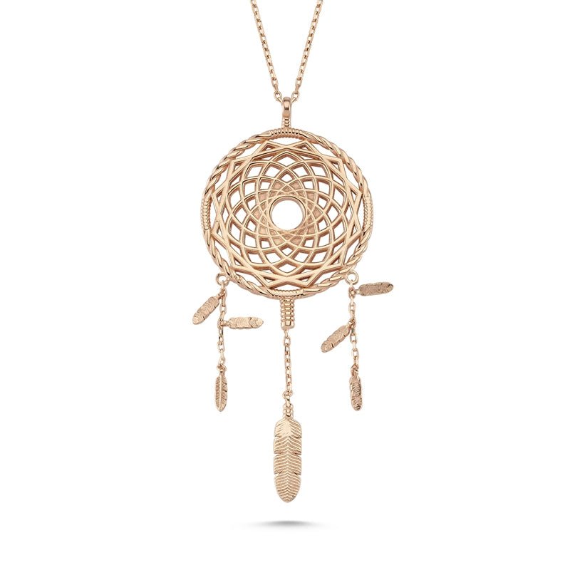 Rose Gold Dreamcatcher Necklace - amoriumjewelry