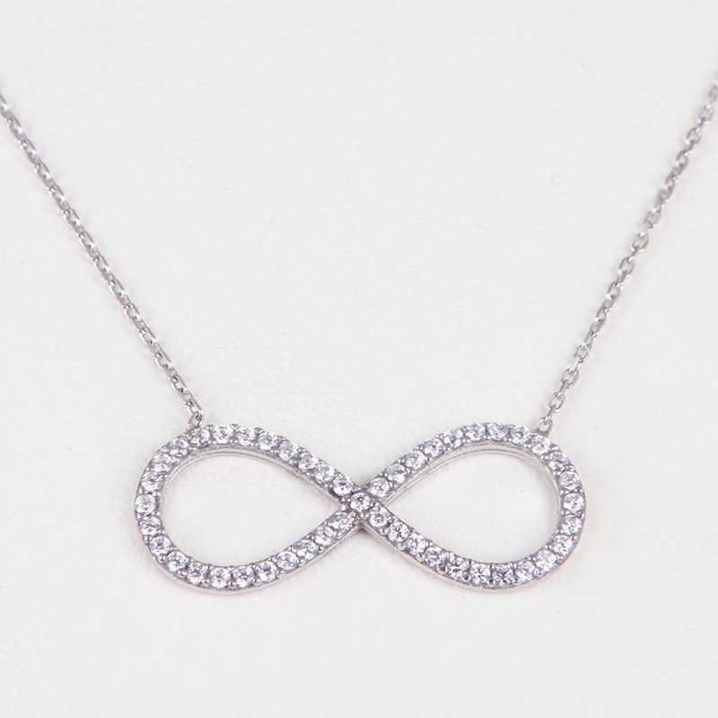 Rose Gold Infinity Necklace - Big - amoriumjewelry