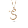 S Letter Mini Initial Silver Necklace - amoriumjewelry