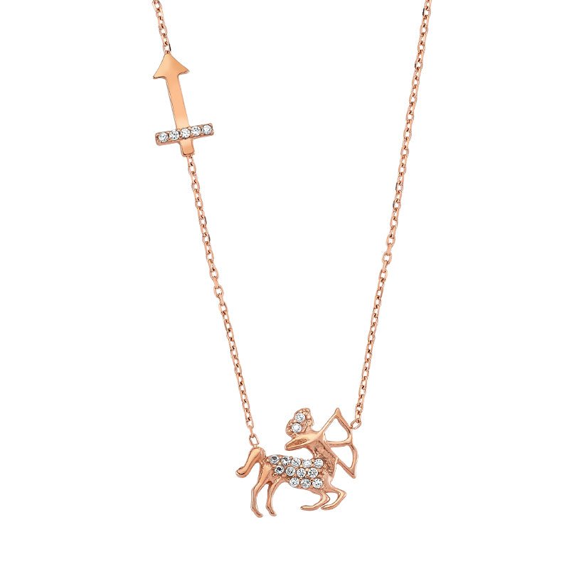 Sagittarius Necklace in Rose Gold - amoriumjewelry