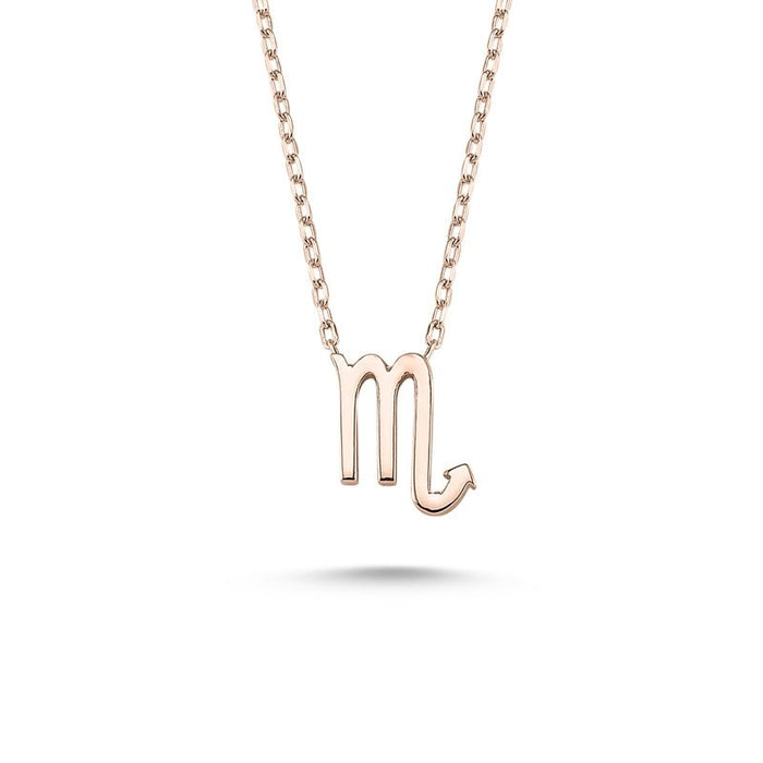 Scorpio Sign Zodiac Silver Necklace - amoriumjewelry