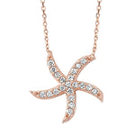Sea Star Necklace in Rose Gold - amoriumjewelry