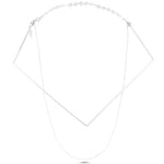 Silver Chain Choker with Square - amoriumjewelry