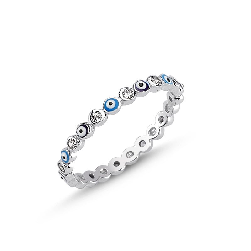 Silver Evil Eye Ring - amoriumjewelry