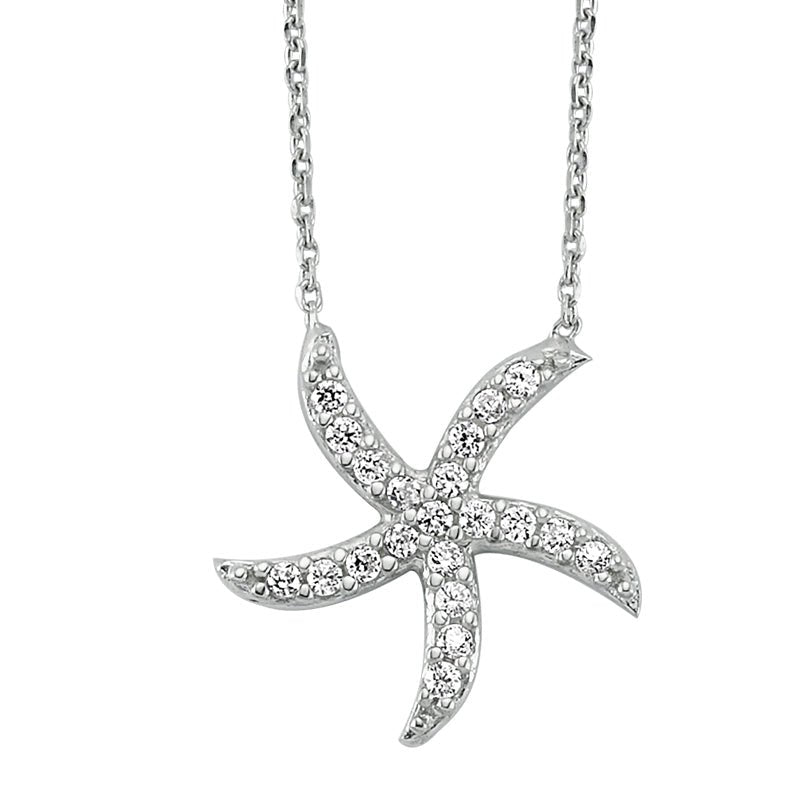Silver Sea Star Necklace - amoriumjewelry