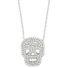 Silver Skull Necklace - amoriumjewelry