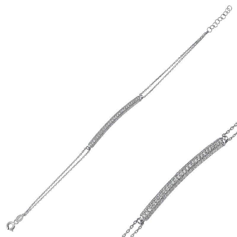 Silver Tube Bracelet - amoriumjewelry