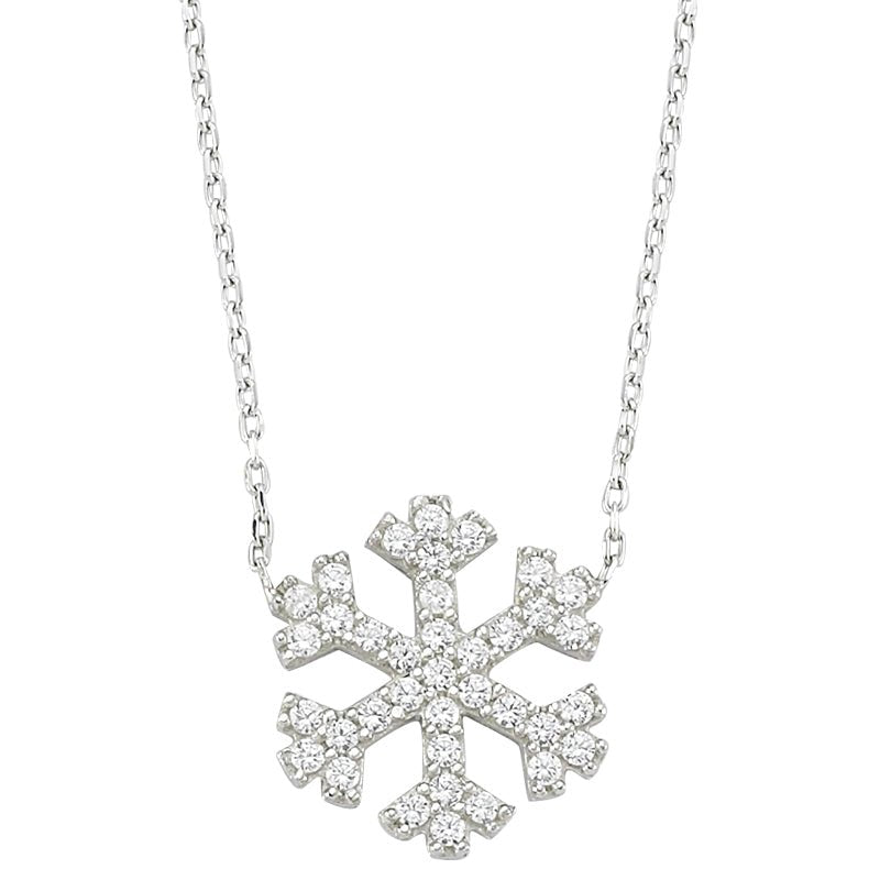 Snowflake Necklace in Silver - amoriumjewelry