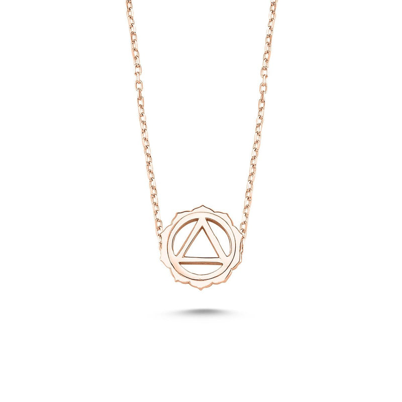 Solar Plexus Chakra Necklace in rose gold - amoriumjewelry