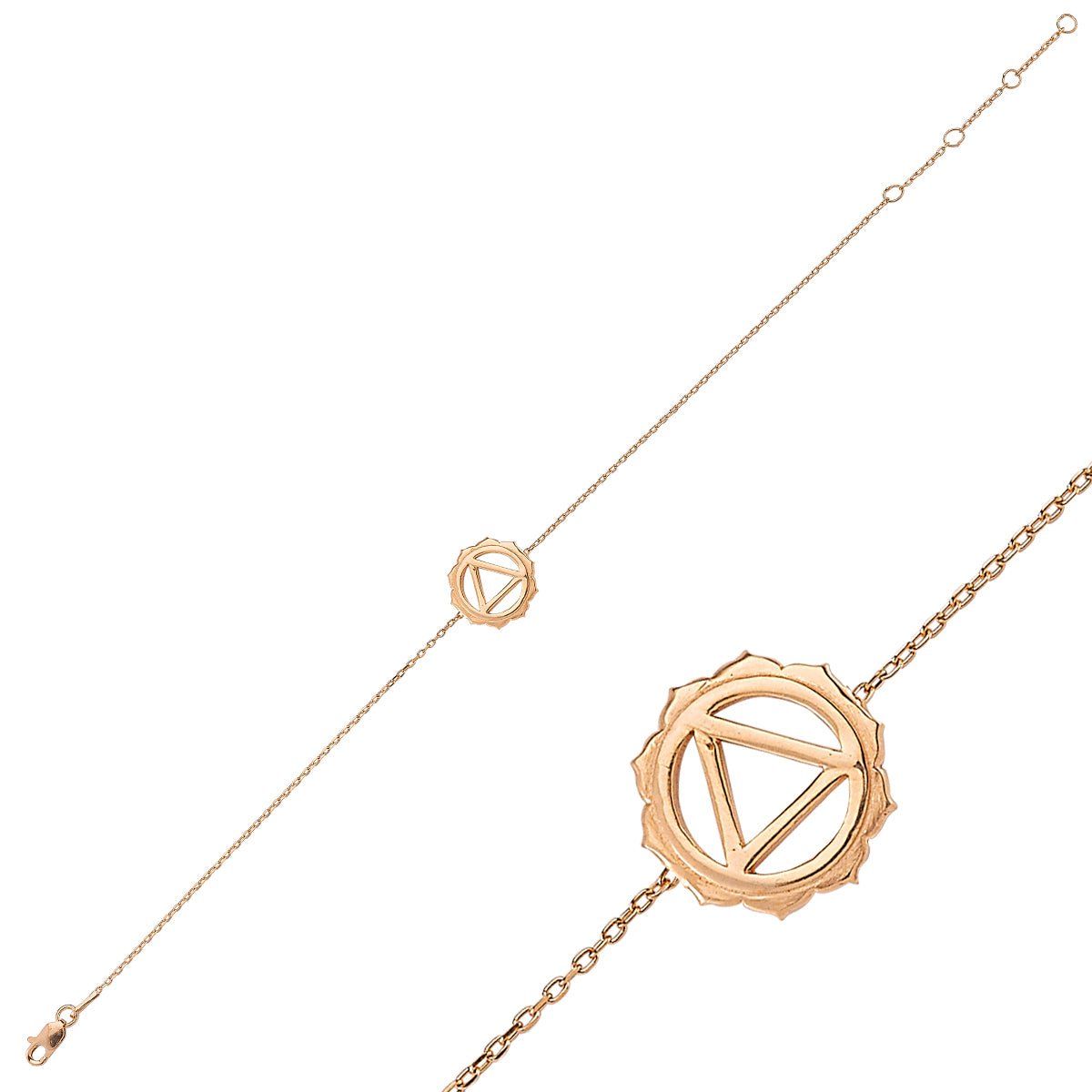 Solar Plexus Chakra Bracelet & Anklet Sterling Silver | Amorium Jewelry Rose Gold