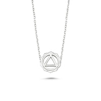 Solar Plexus Chakra Silver Necklace - amoriumjewelry