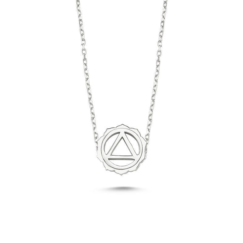 Solar Plexus Chakra Silver Necklace - amoriumjewelry