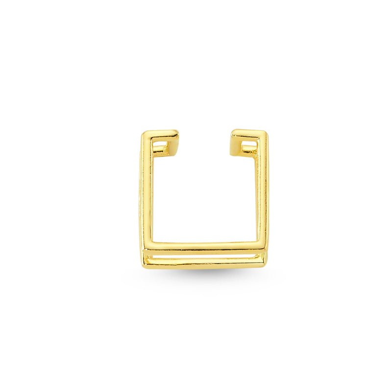 Square Cartilage Ear Cuff in Gold - amoriumjewelry