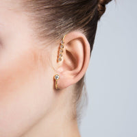 Sterling Silver Magnolia Ear Cuff - amoriumjewelry