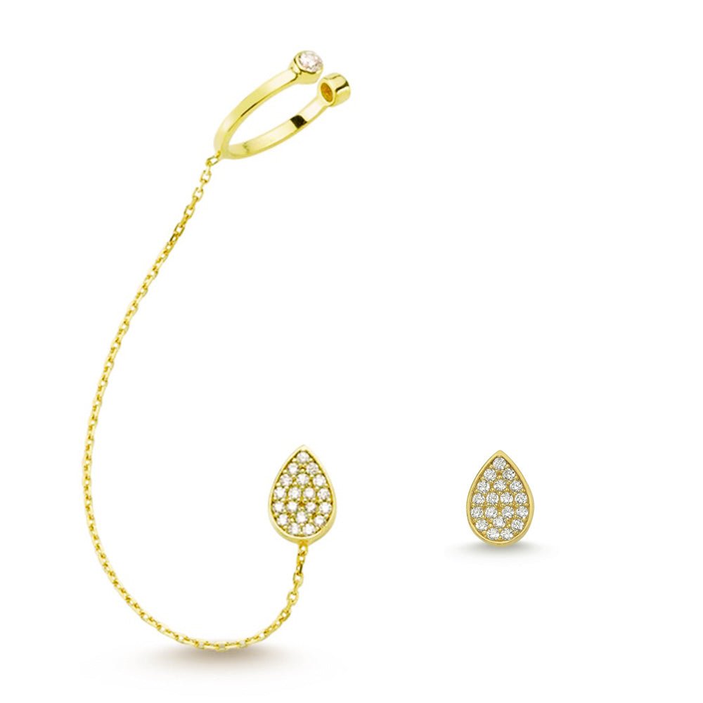 Sterling Silver Mia Ear Cuff Earrings - amoriumjewelry