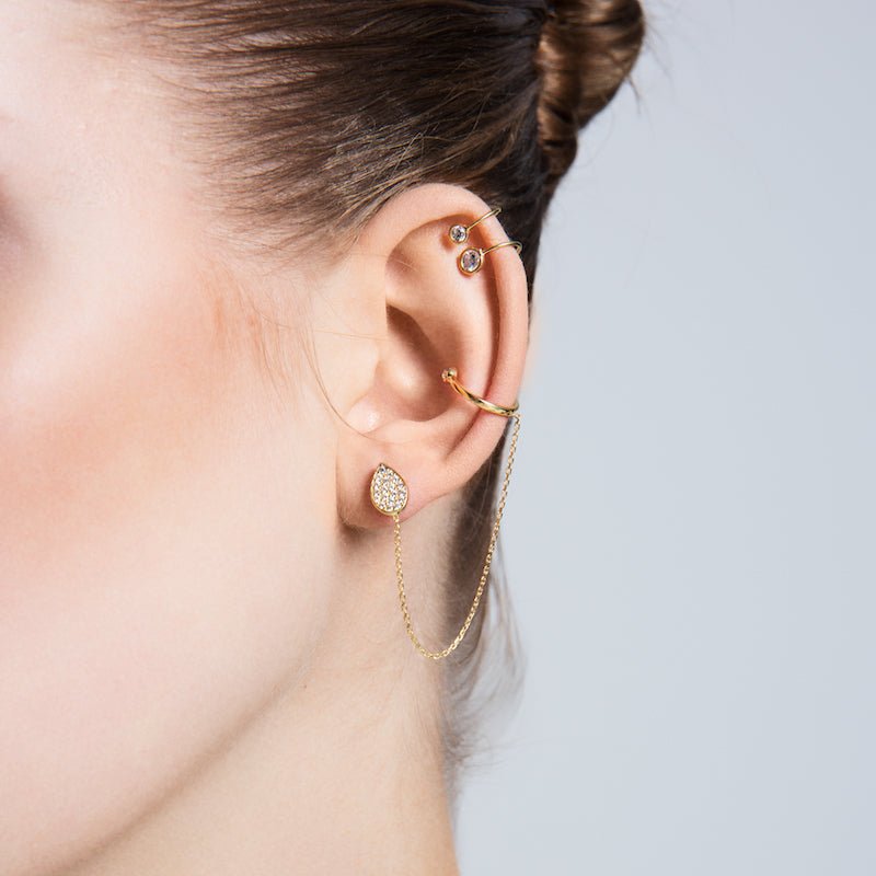 Sterling Silver Stella Ear Cuff Earrings Set - amoriumjewelry