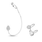 Sterling Silver Stella Ear Cuff Earrings Set - amoriumjewelry