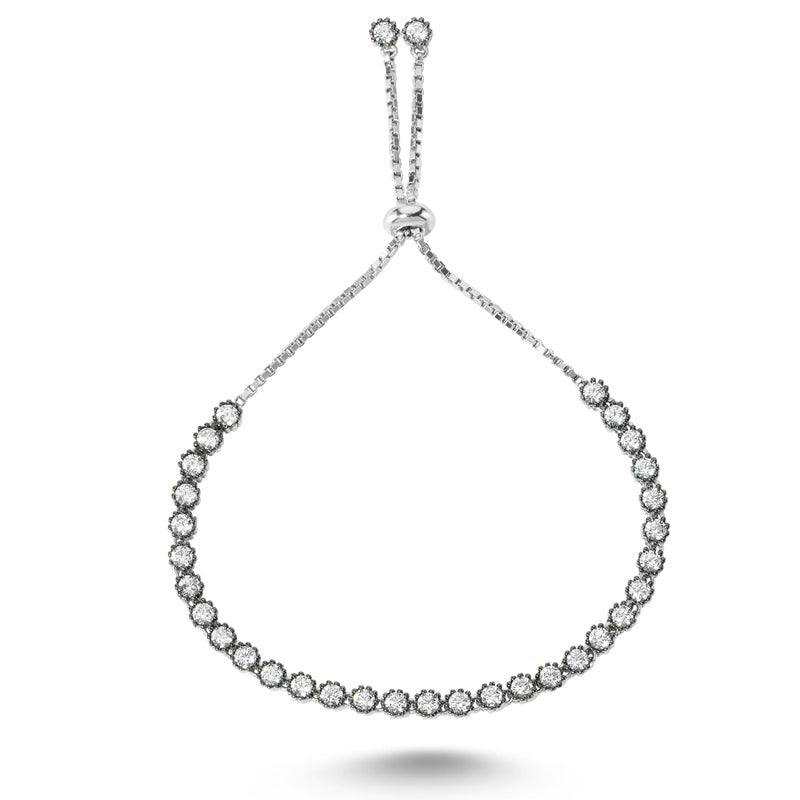 Sultan Crystal Bracelet in Silver - amoriumjewelry