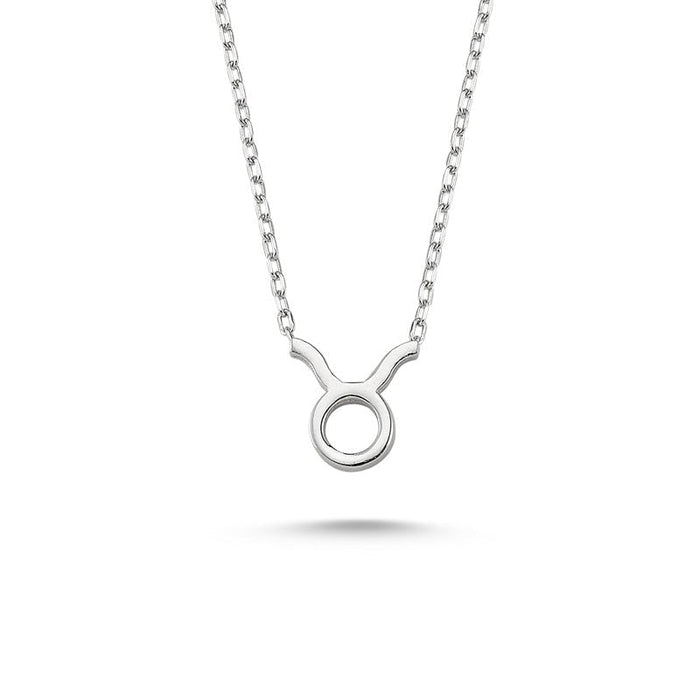 Taurus Sign Zodiac Silver Necklace - amoriumjewelry