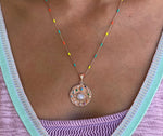 The Universe Rainbow Necklace with Moonstone - Amorium Jewelry