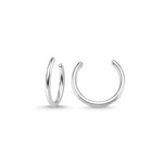 Thin Hoop Earrings in Silver - amoriumjewelry