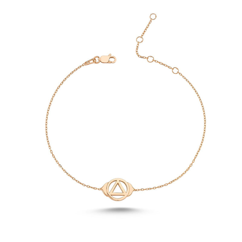 Third Eye Chakra Bracelet in rose gold - amoriumjewelry
