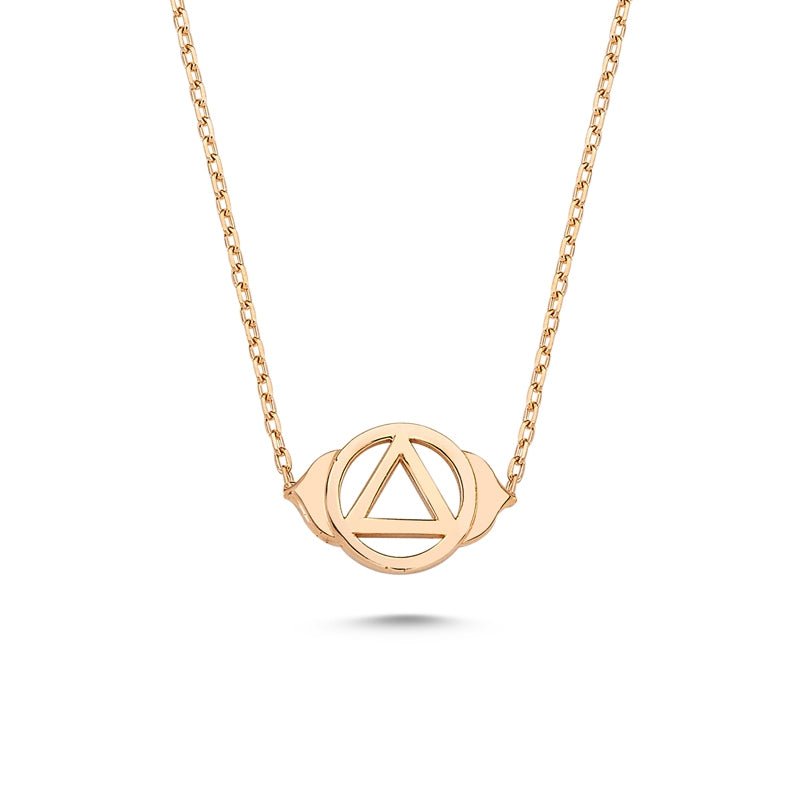 Third Eye Chakra Necklace in rose gold - amoriumjewelry