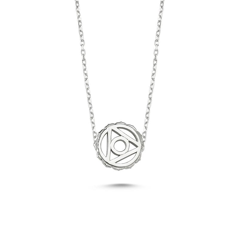 Throat Chakra Silver Necklace - amoriumjewelry