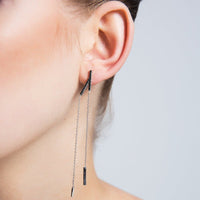 Triangle and Line Earrings - amoriumjewelry