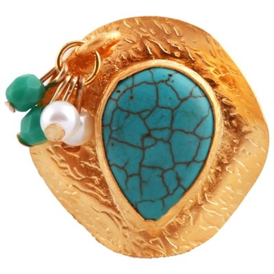 Turquoise Modern Drop Ring - amoriumjewelry