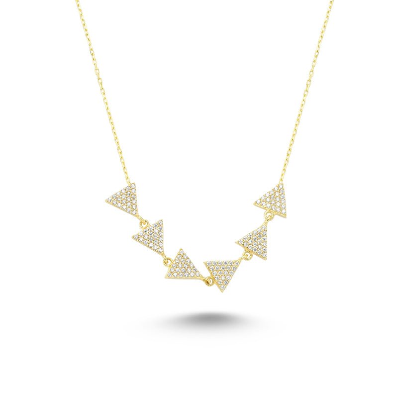 White Arrow Necklace in Gold - amoriumjewelry