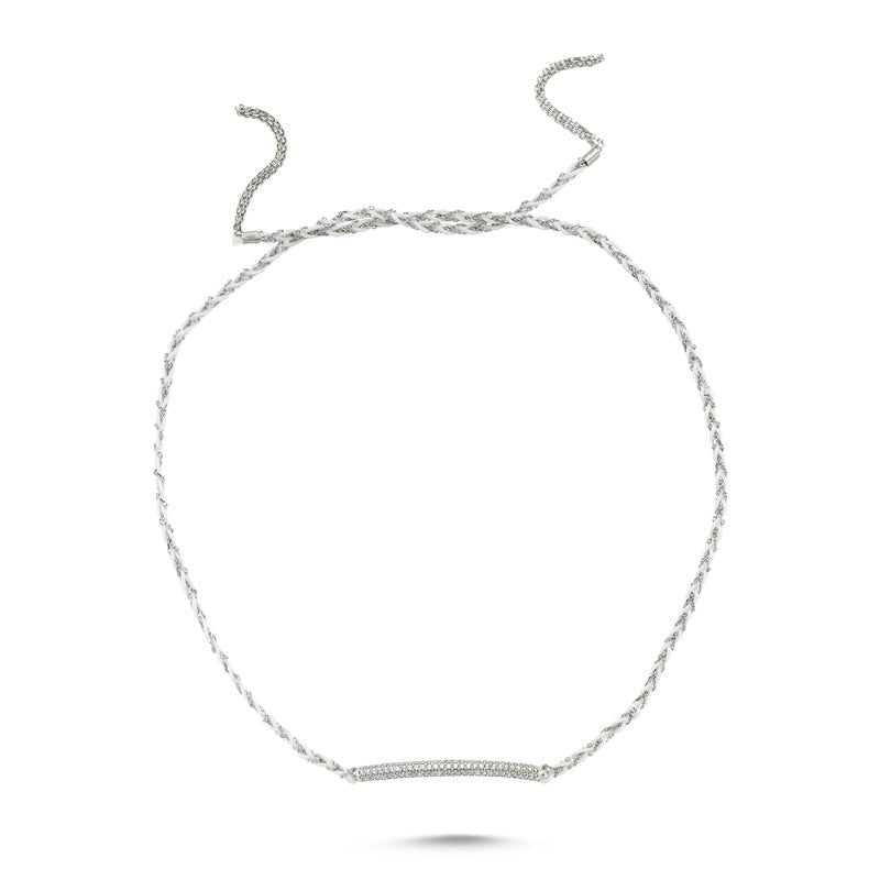 White Braided Choker - amoriumjewelry