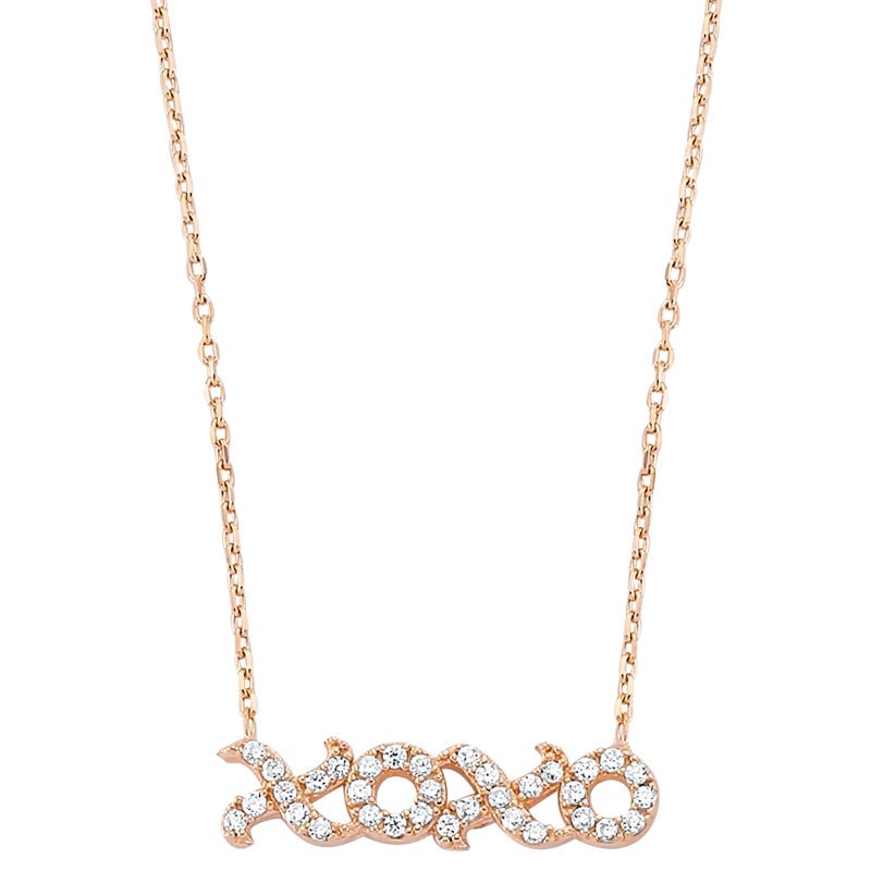 XOXO Rose Gold Necklace - amoriumjewelry